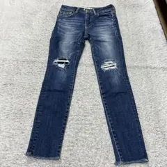AZUL BY MOUSSY スキニーデニム ダメージ加工 XSのサムネイル