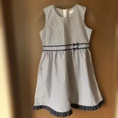 moo non non ストライプ ノースリーブワンピース 140