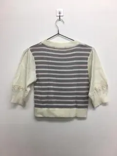 ☆新品☆ボーダーレースニット　グレー　LIZ LISA