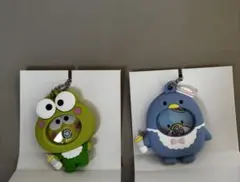 サンリオキャラクター　フォトバッジ付きマスコット　けろけろっぴ　タキシードサム