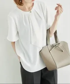 ロペピクニック ボウタイブラウス ホワイト 38