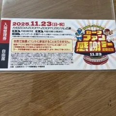 カープファン感謝デー 2025 自由席入場券のサムネイル