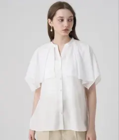 美品【ADORE】ノースリーブ ブラウス シルク （38） ADORE(アドーア)｜◇ソフトジョーゼットノースリーブブラウス/ホワイト