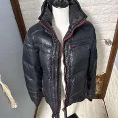 DIESELダウンジャケット ブラック レッドジップのサムネイル
