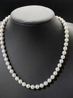 健勝苑☆テリ強】アコヤ真珠 ネックレス パール 8.0mm 46cm - メルカリ
