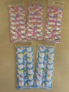ハローキティ 立体シール ぷっくりシール　2種5点　未開封　当時物