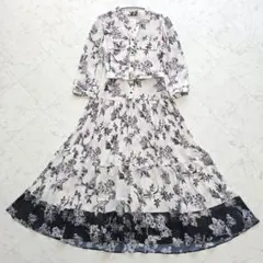 グレースコンチネンタル ダイアグラム バイカラーサラサワンピース