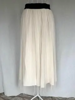 チュールプリーツスカート アイボリー