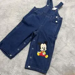 新品　ディズニー　ミッキー　レトロ　オーバーオール　サロペット　デニム80cm