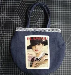 HANDMADEゴブラン刺繍デザイン デニムトートバッグsale中