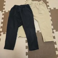 黒・ベージュ パンツセット