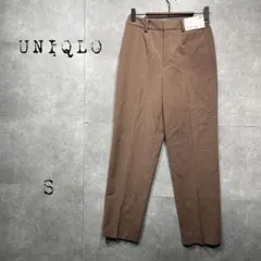 新品*UNIQLOユニクロ　スマートアンクルパンツ ブラウンチェックS