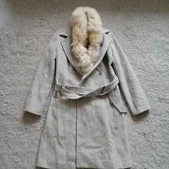 Le souk アンゴラ55%　ウールコート　フォックスファー　2way