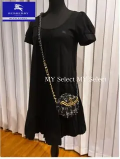 BURBERRY BLUE LABEL 半袖ミニワンピース ブラックのサムネイル