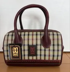 新品未使用　DAKS ミニボストンチェック柄バック