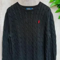 ポロラルフローレン 春綿ニット 紺 L POLO RALPH LAUREN