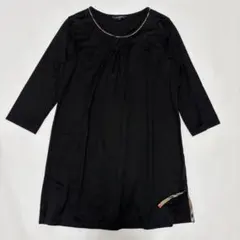 BURBERRY LONDON チュニック ワンピース風 ノバチェック 黒　薄手