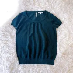 プロポーションボディドレッシング　ダークグリーン ニット 半袖 トップス