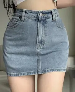 SHEIN Dazy ライトブルー デニムミニスカート