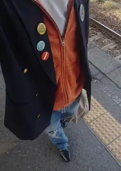 00s OLD UNIQLO 短丈 ジップパーカー M フェード Y2K