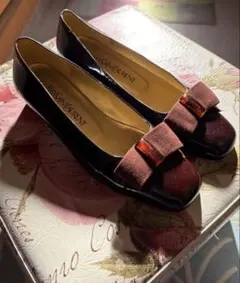 ま*め様 Yves Saint Laurent ダークブラウン フラットシューズ