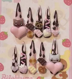 地雷系 ネイルチップ