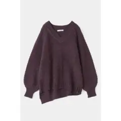 MOUSSY ASYMMETRY LOOSE KNIT （ブラウン）