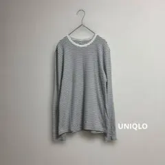 UNIQLO ソフトリブボーダークルーネックT
