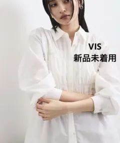 【新品】VIS シャーリングデザインシャツ