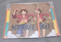モスバーガー × ワンピース クリアファイル ＆ オリジナルハンドタオル