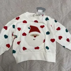 フタフタ サンタクロースデザイン トレーナー 100cm