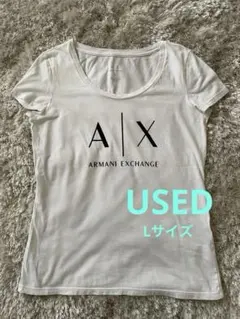 Armani Exchange ホワイト ロゴTシャツ 半袖レディース
