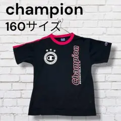 チャンピオン　 子供服　半袖　160サイズ 黒/ピンク　夏　キッズ　Tシャツ