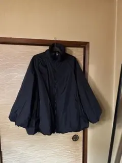 ブラック バルーンスリーブAライン ダウンジャケット