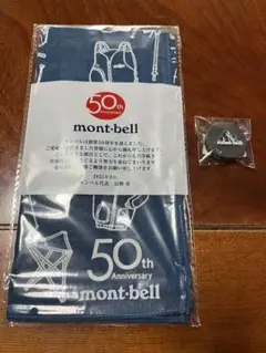 [新品]モンベル50周年バンダナ＆ピンバッジ