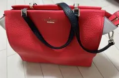 kate spade 赤 レザー ショルダーバッグ