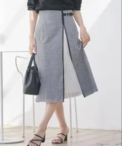 美品 anysis 洗える ハイウエスト2WAYレディ スカート ブラック ♪