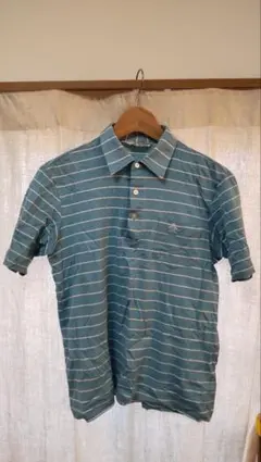 Munsingwear Grand Slam ストライプ ポロシャツ M　水色