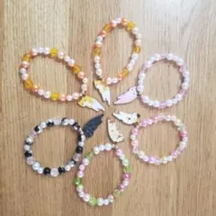 猫チャーム　ブレスレット6個セット