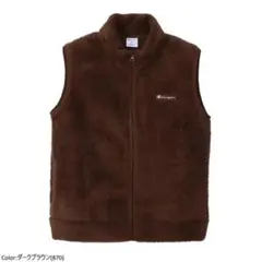 Champion フリースベスト ダークブラウン(870)