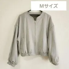 スエードジップブルゾン Mサイズ グレー