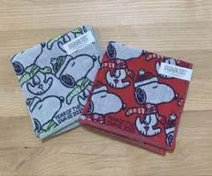スヌーピー タオル ハンカチガーゼ2025年デザイン 2枚セット新品SNOOPY