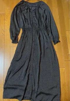 オペークドットクリップ ロングワンピース