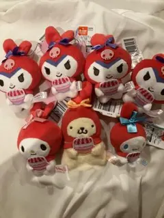 お祝いマスコットサンリオキャラクター ぬいぐるみ 7個セット　ポムポムプリン含む