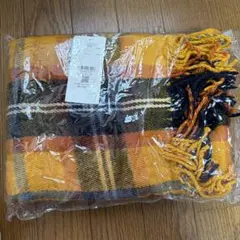 ローリーズファーム　オレンジチェックマフラー