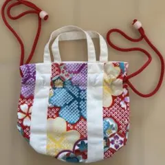 着物リメイク　巾着袋　七五三