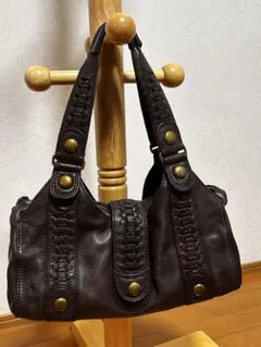 Epoca 本革　ショルダーバッグ　ダークブラウンのサムネイル