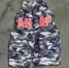 ANAP Kids 中綿ベスト 迷彩柄