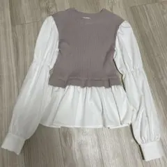 イング INGNI ボリュームスリーブ ドッキング ニット サイズM