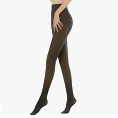 透け感タイツ 極厚 ブラック 冬 裏起毛 温かい 1200デニール 発熱